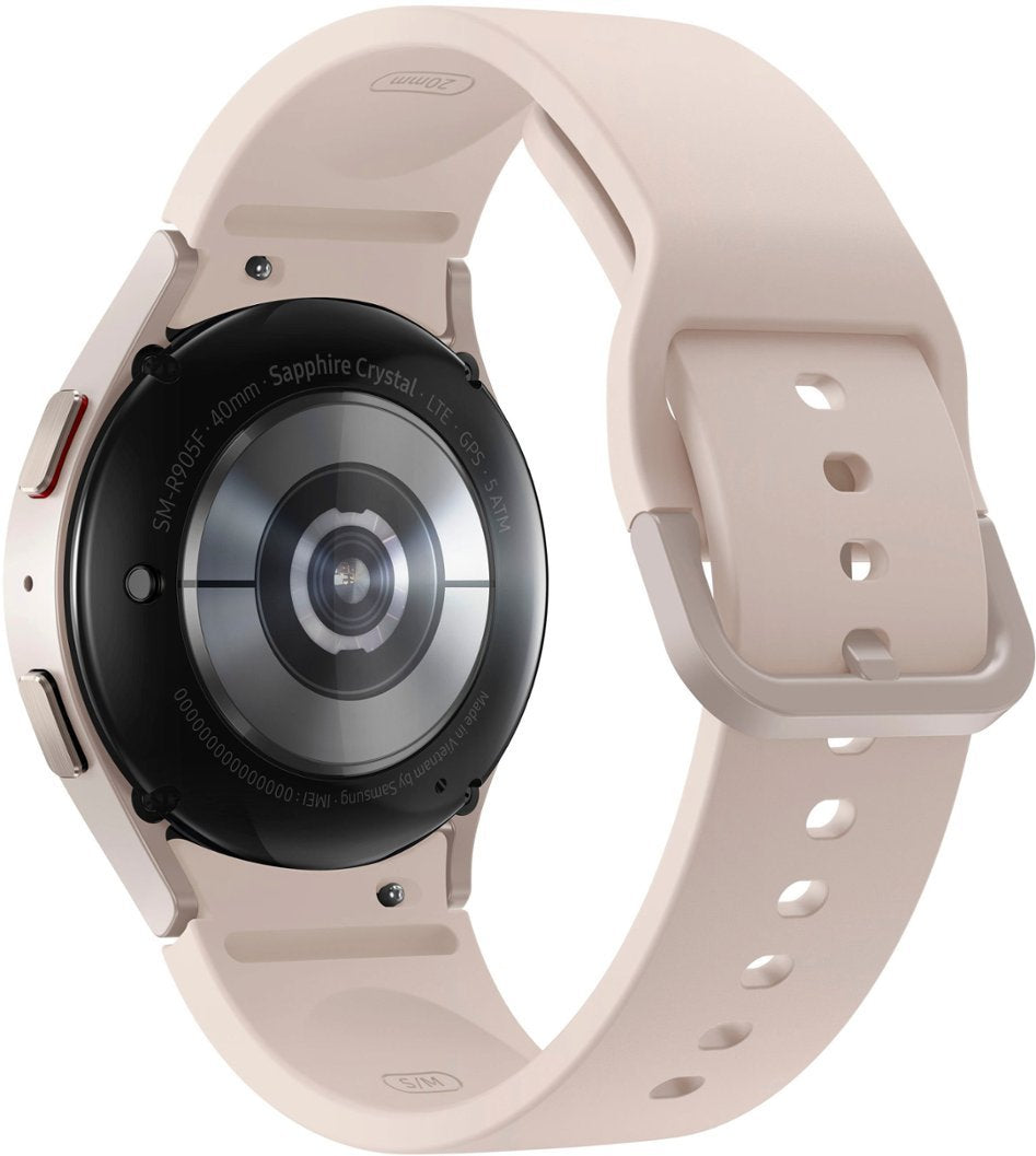 Samsung Galaxy Watch 5 (Wi-Fi + LTE) - 40mm Pink Gold Case & Pink Rubber Band (Renewed)