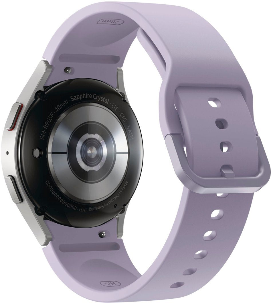 Samsung Galaxy Watch5 40mm LTE Smartwatch Silver Bezel with Purple Band (Renewed)