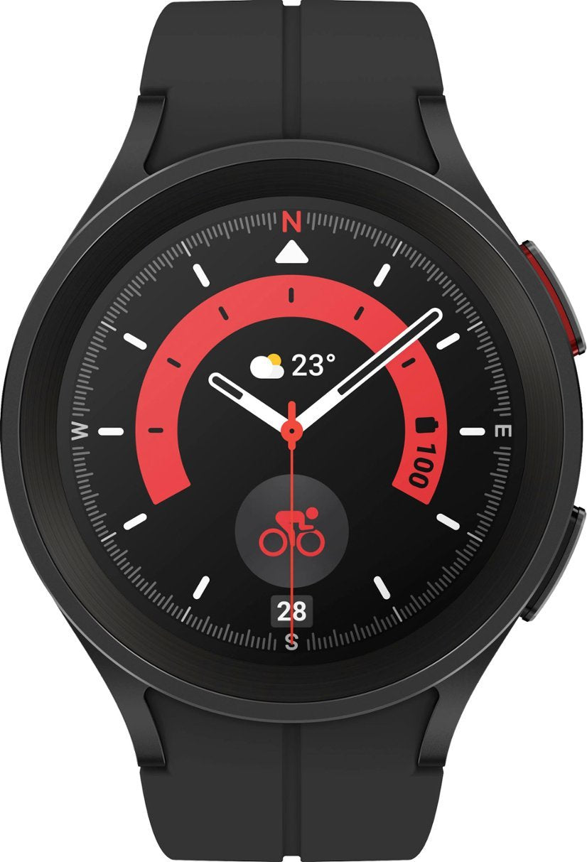 Samsung Galaxy Watch5 Pro Titanium Smartwatch 45mm LTE - Black (Renewed)