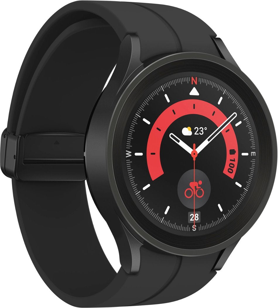 Samsung Galaxy Watch5 Pro Titanium Smartwatch 45mm LTE - Black (Renewed)