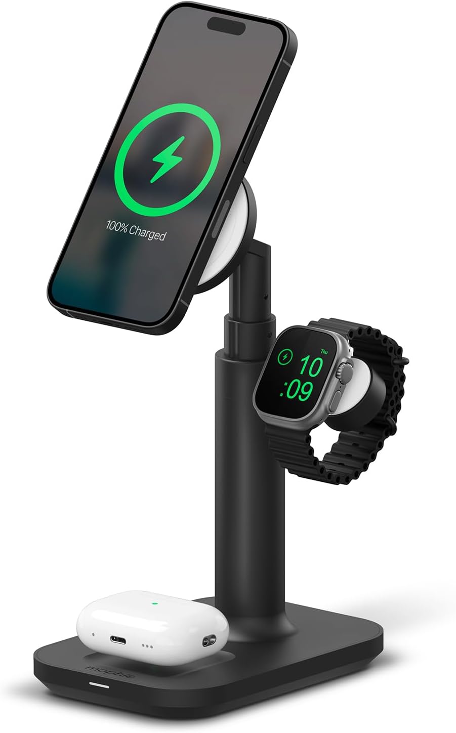 Mophie 3-in-1 Extendable Charging Stand with MagSafe - Black (Pre-Owned)