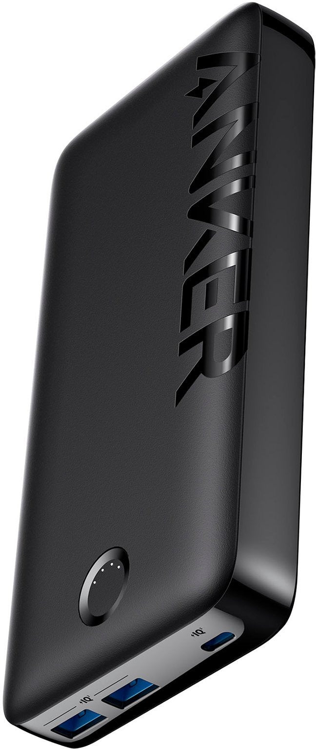 Anker - Power Bank (20000mAh, 20W, 1-Port) - Black (Certified Refurbished)