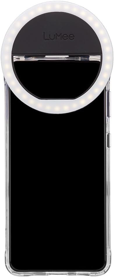 LuMee Studio Clip Light - Portable Rechargeable LED Ring Light - Black (Renewed)