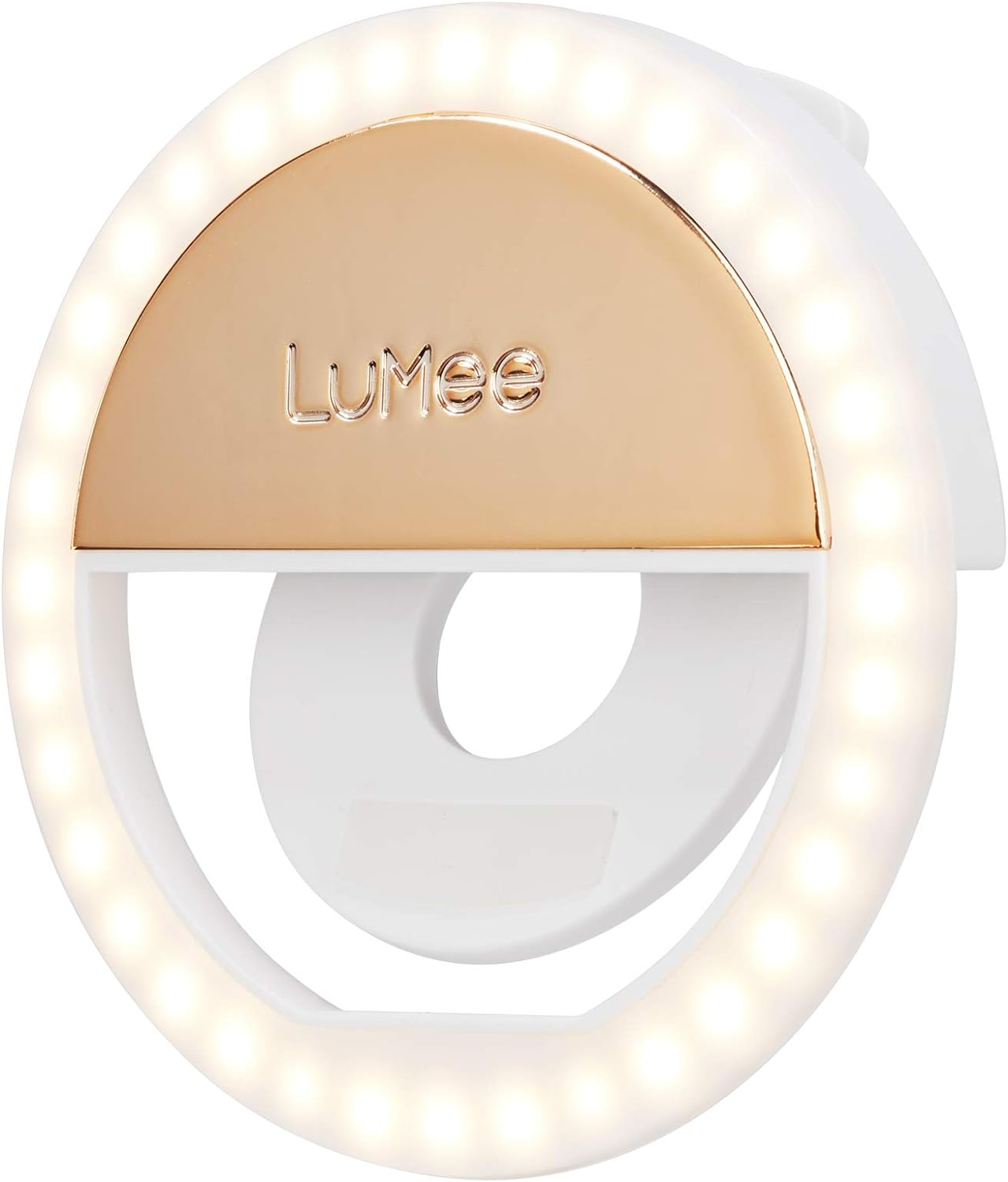 Case-Mate LuMee Studio Clip Light - Portable Rechargeable LED Ring Light - Gold (Certified Refurbished)
