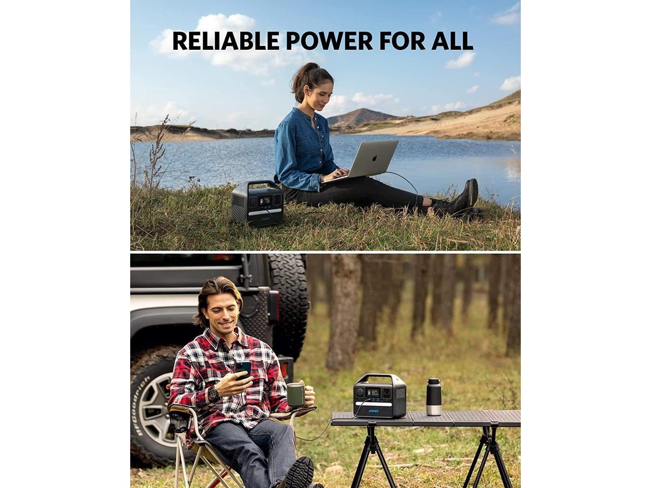 Anker Powerhouse 521 (200W Battery Powered) 256Wh Portable Power Station - Black (Certified Refurbished)