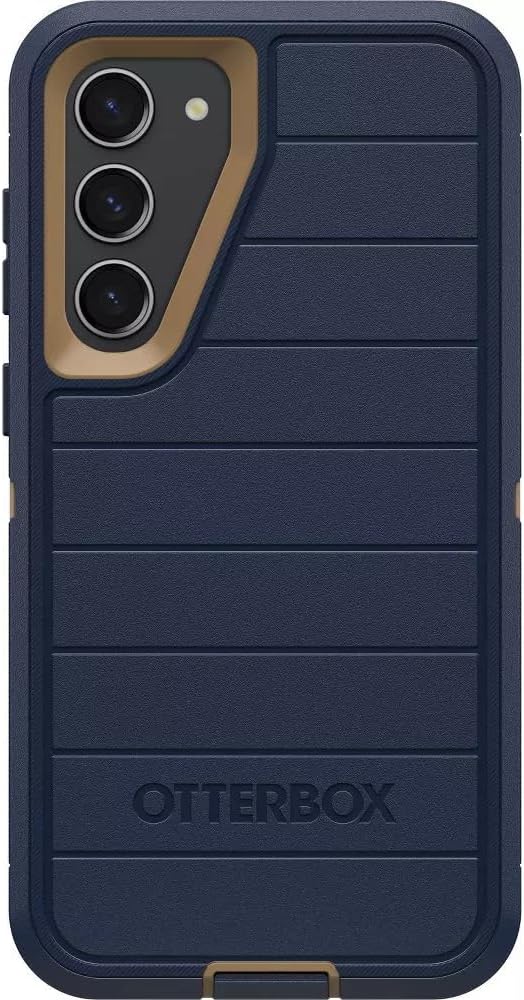 OtterBox Galaxy S23+ (Only) - Defender Series Case - Blue Suede Shoes, Rugged & Durable - with Port Protection - Case Only - Microbial Defense Protection - Non-Retail Packaging