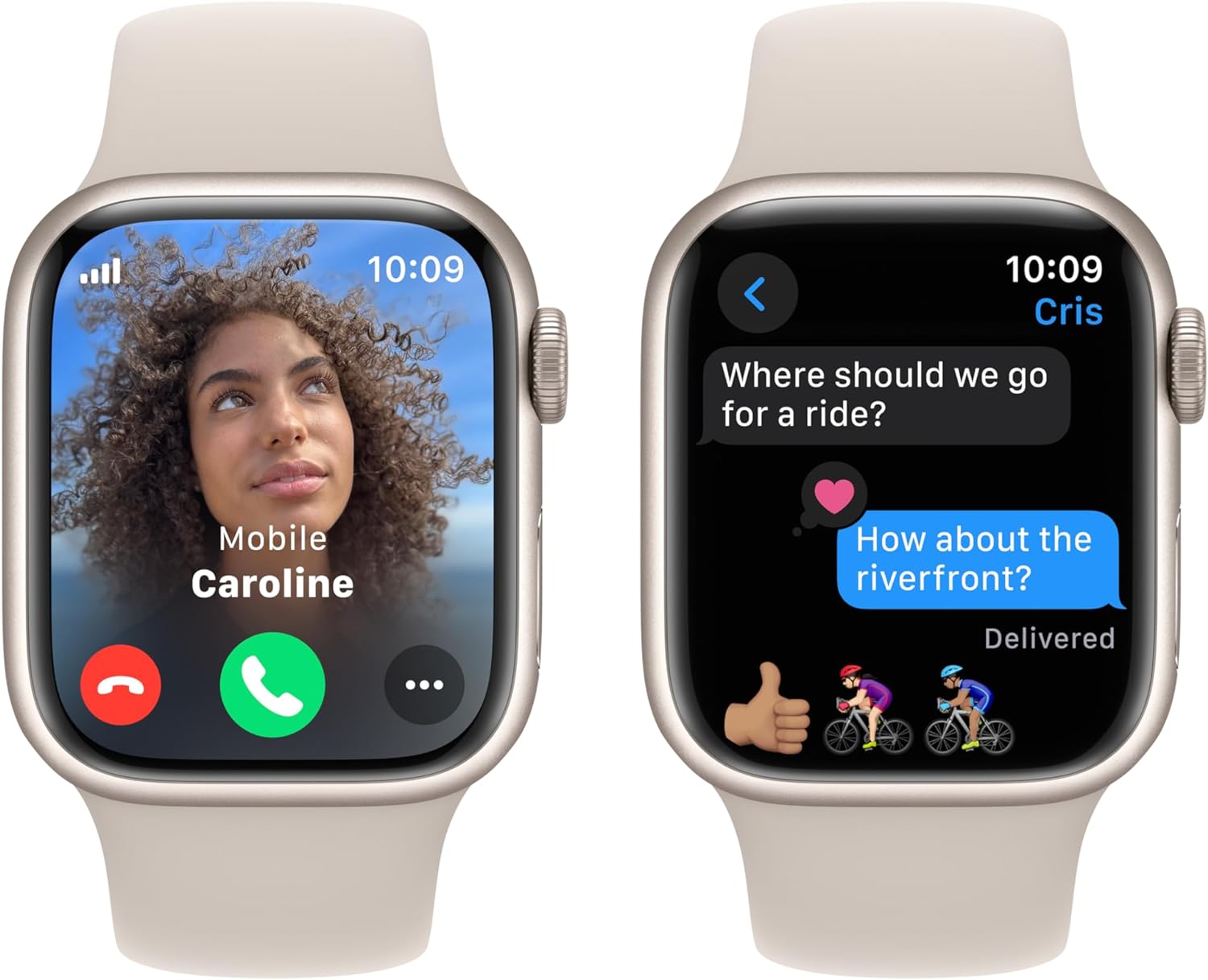 Apple Watch Series 9 (GPS + LTE) 41MM Starlight Aluminum Case & Sport Band (Certified Refurbished)