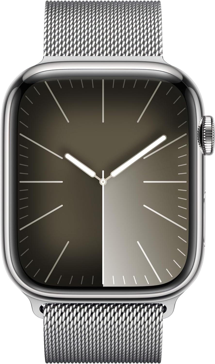 Apple Watch Series 9 (GPS + LTE) 45MM Silver Stainless Steel Case Silver Milanese Loop (Pre-Owned)