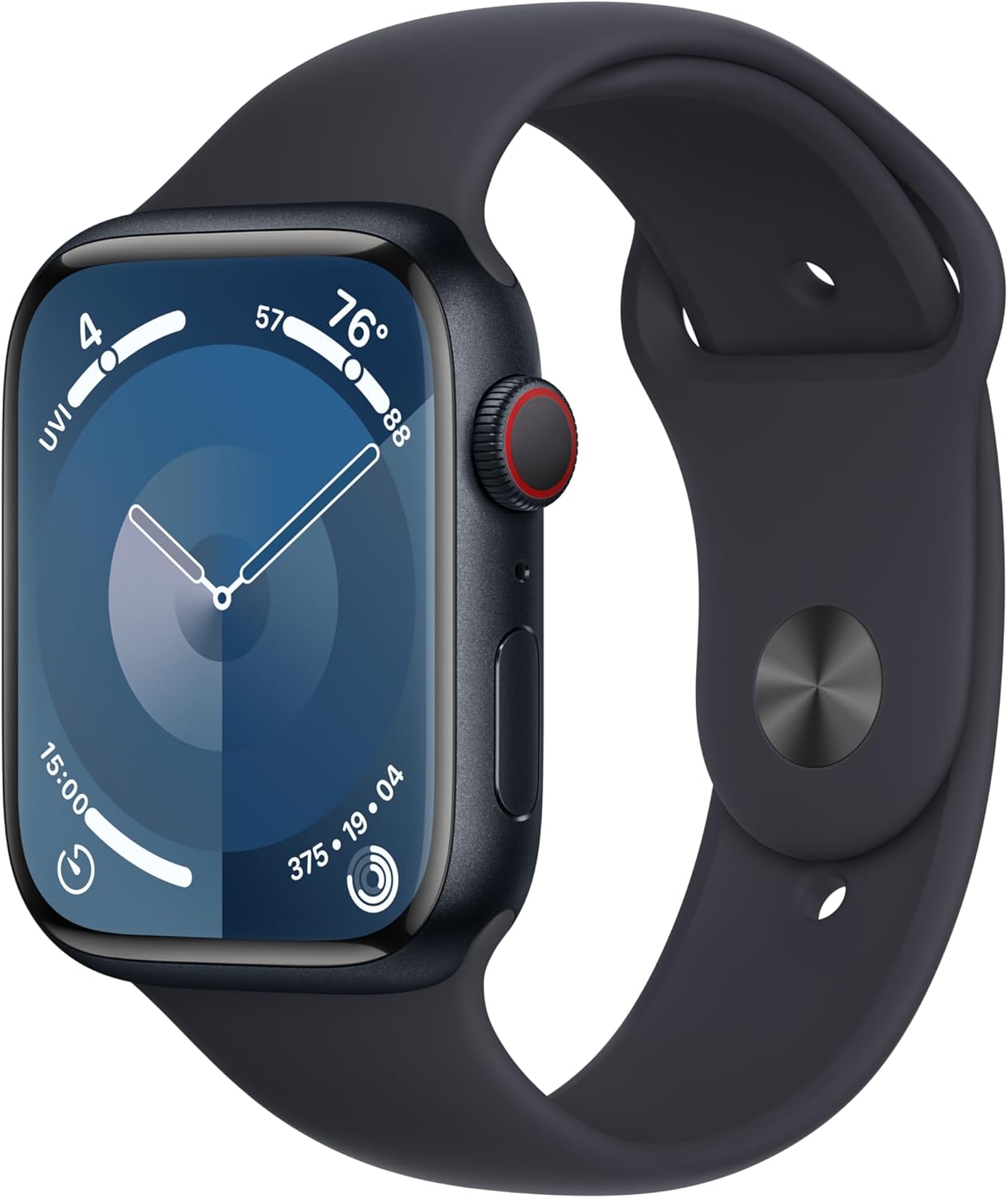 Apple Watch Series 9 (GPS + LTE) 45MM Midnight Aluminum Case Black Sport Band (Certified Refurbished)