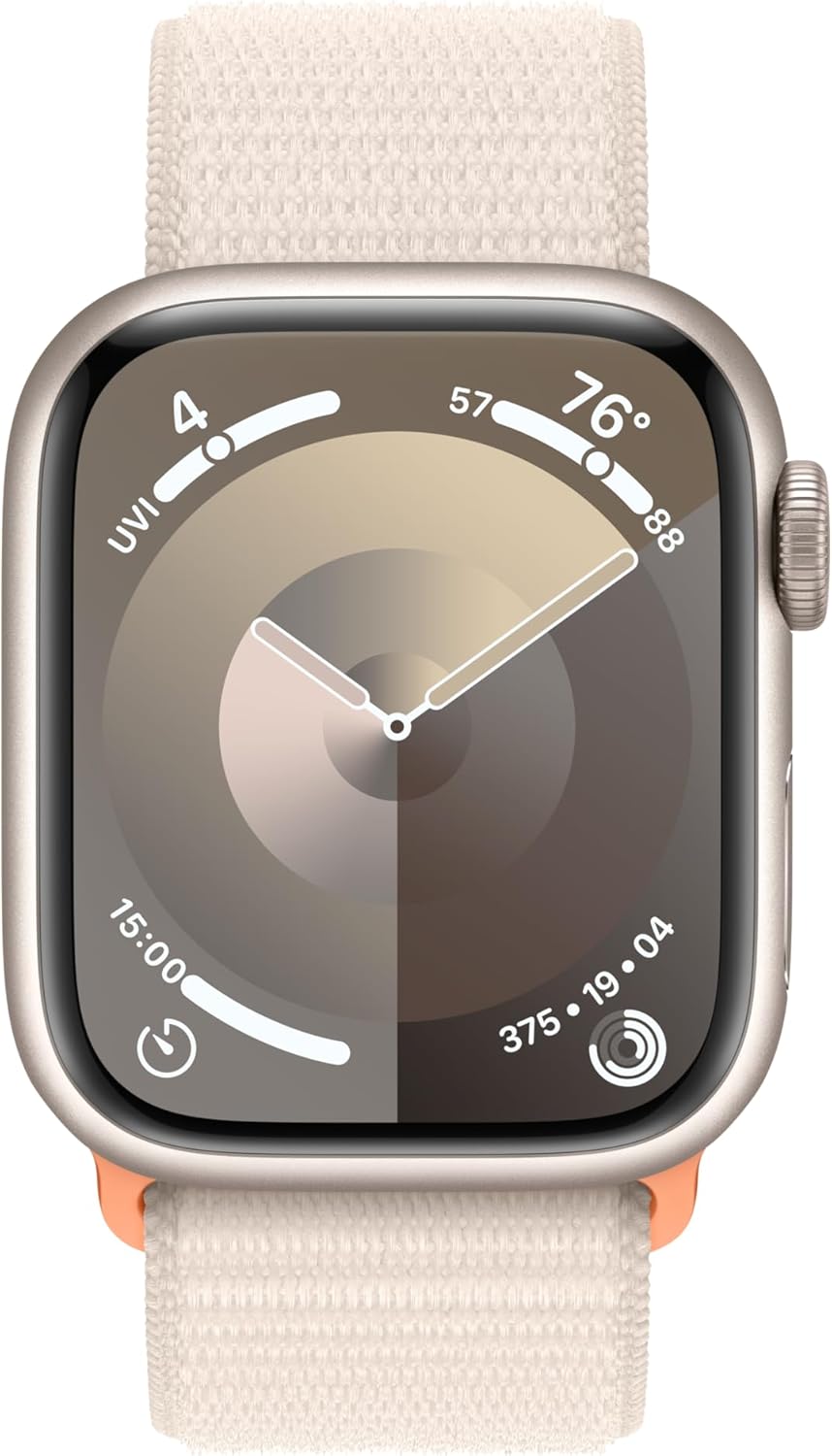 Apple Watch Series 9 (GPS+LTE) 41MM Starlight Aluminum Case Starlight Sport Loop (Certified Refurbished)