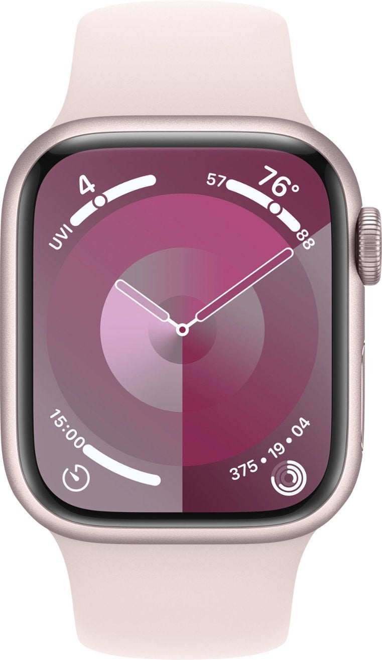 Apple Watch Series 9 (GPS Only) 41mm - Pink Aluminum Case & Light Pink Sport Band (Pre-Owned)