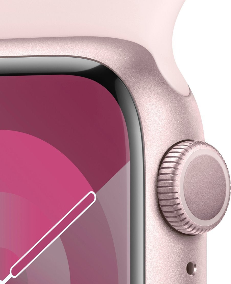Apple Watch Series 9 (GPS Only) 41mm - Pink Aluminum Case & Light Pink Sport Band (Pre-Owned)