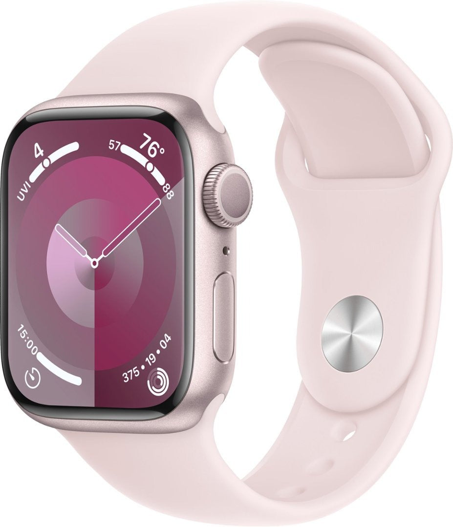 Apple Watch Series 9 (GPS Only) 41mm - Pink Aluminum Case & Light Pink Sport Band (Pre-Owned)