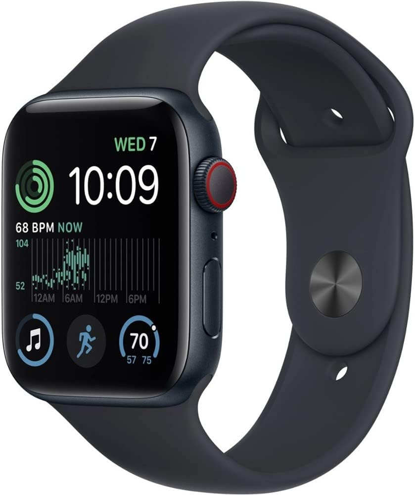 Apple Watch Series SE 2nd Gen (GPS) 40MM Midnight Aluminum Case Black Sport Band (Certified Refurbished)