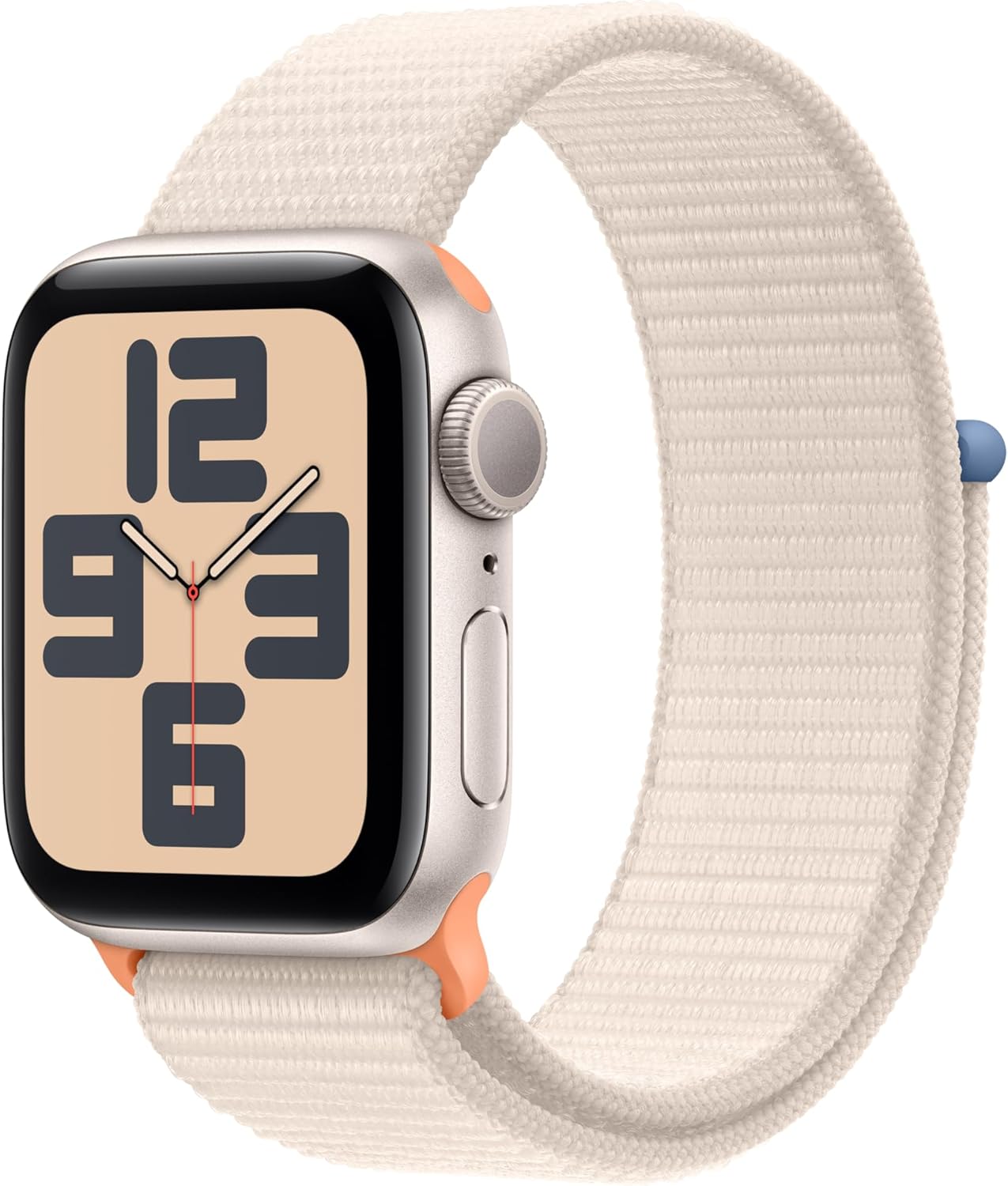 Apple Watch Series SE 2nd Gen (GPS) 40MM Starlight Aluminum Case Starlight Sport Loop (Renewed)