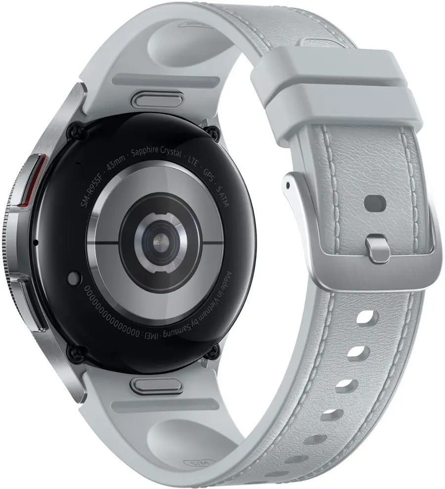 Samsung Galaxy Watch 6 Classic (Wifi + LTE) 43mm Silver Hybrid Eco-Leather Band (Pre-Owned)