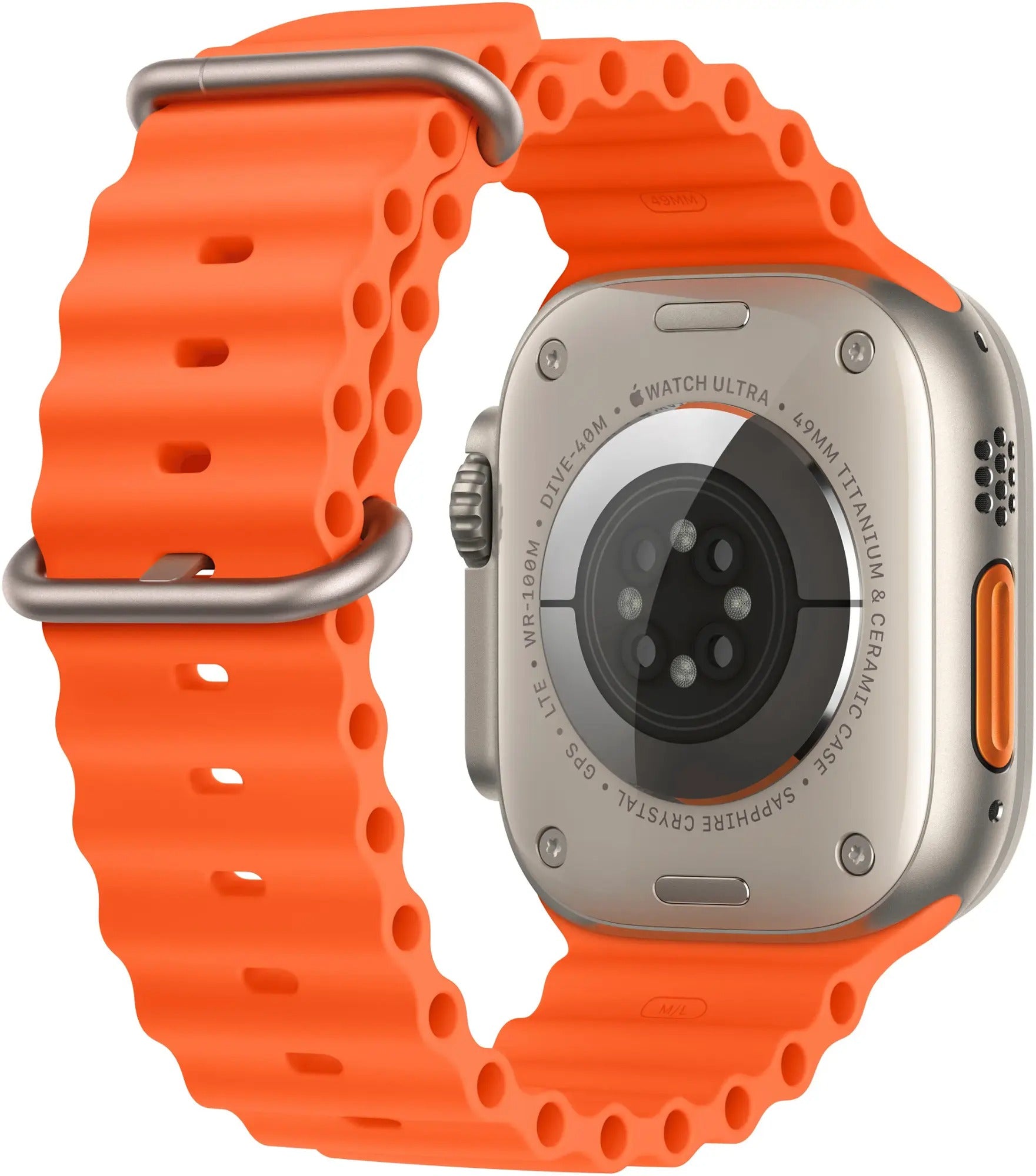 Apple Watch Ultra 2 (GPS + LTE) 49MM Titanium Case Orange Ocean Band (Pre-Owned)