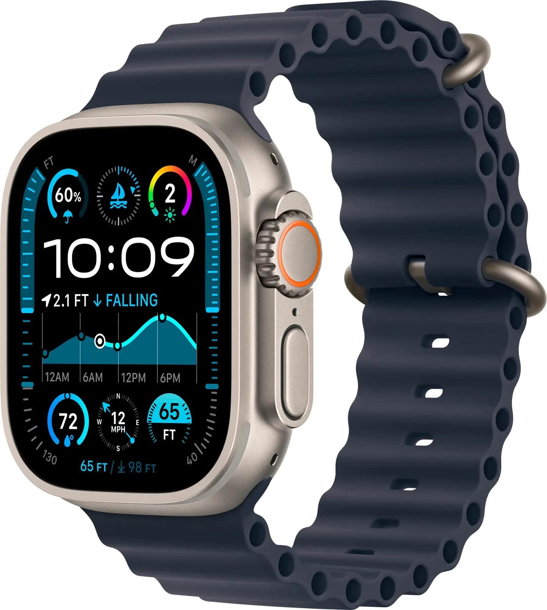 Apple Watch Ultra 2 (GPS + LTE) 49MM Titanium Case Navy Ocean Band (Refurbished)