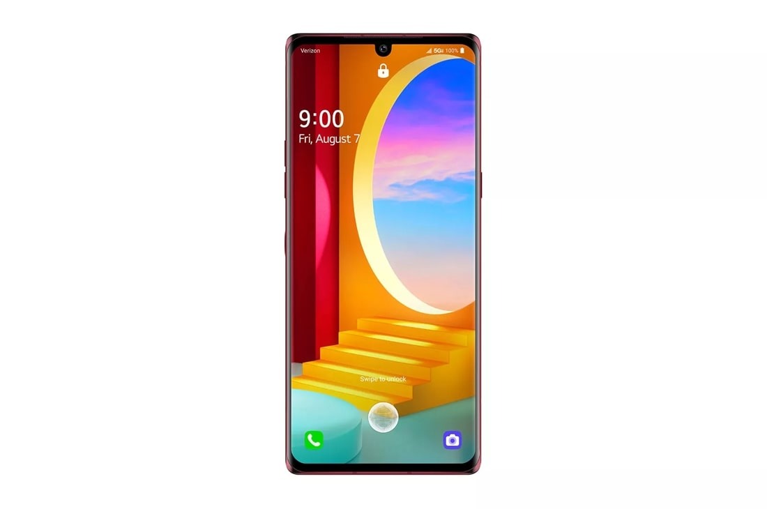 LG VELVET 5G 128GB (Verizon) - Aurora Red (Renewed)