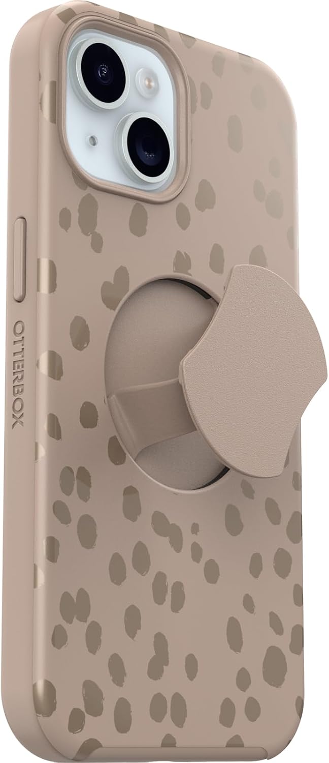 OtterBox OtterGrip SYMMETRY SERIES Case for iPhone 15, 14, & 13 - On The Spot (Brown) (Certified Refurbished)