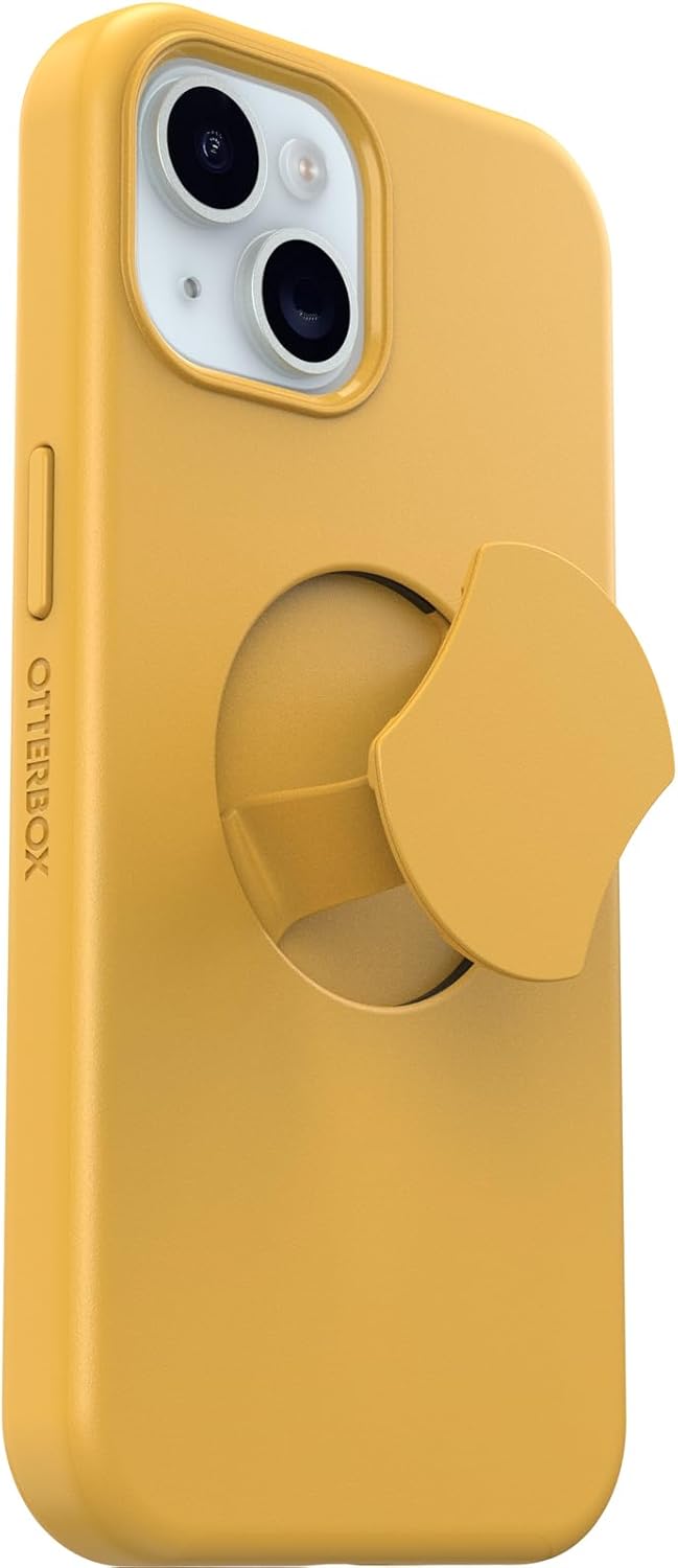 OtterBox OtterGrip SYMMETRY SERIES Case for Apple iPhone 15, 14 & 13 - Aspen Gleam 2.0 (Yellow) (Certified Refurbished)