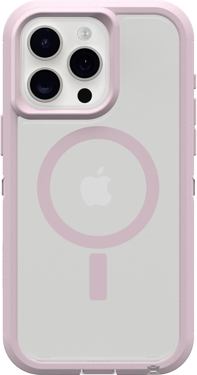 OtterBox DEFENDER SERIES XT Case for iPhone 15 Pro Max - Mountain Frost (Clear / Pink) (Certified Refurbished)