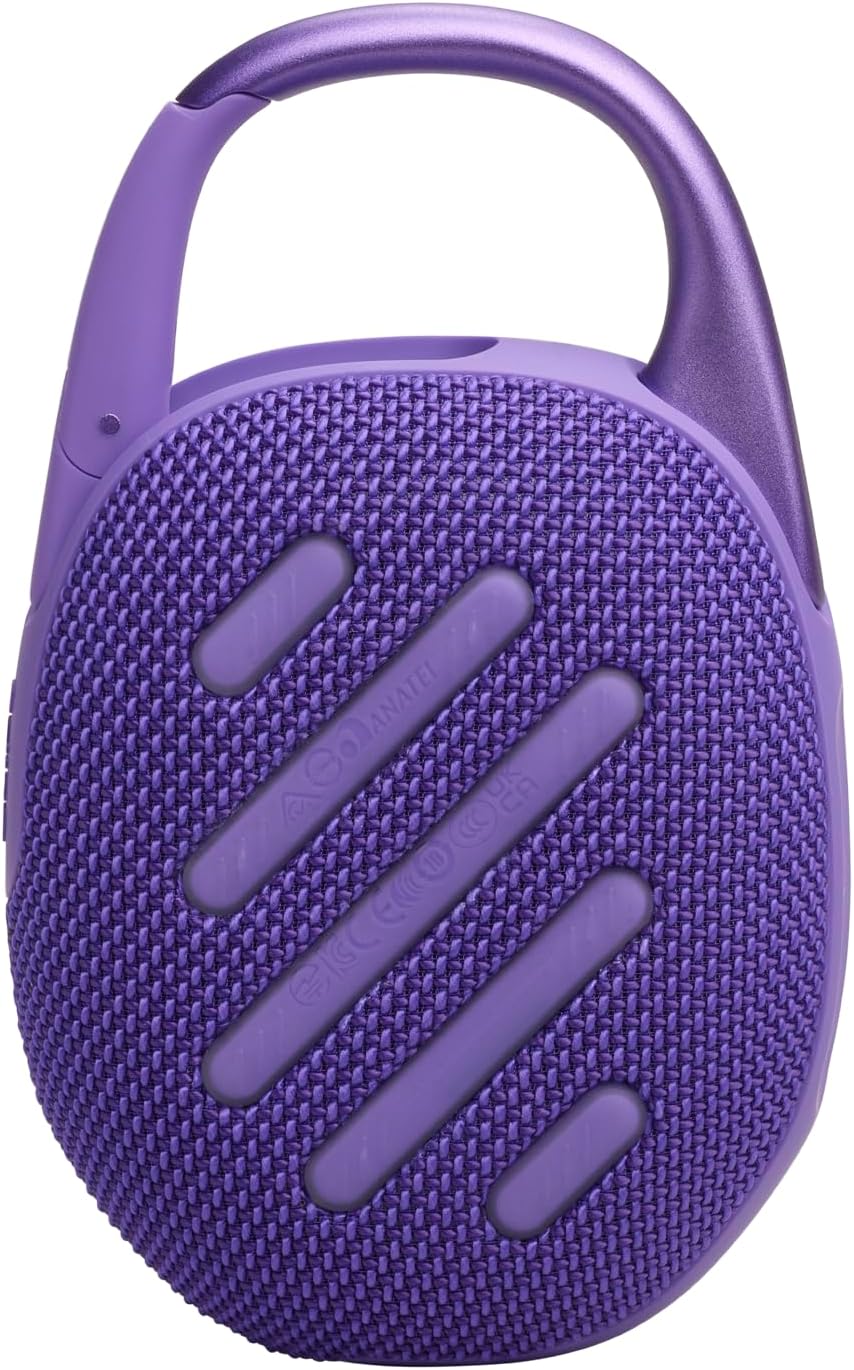 JBL CLIP 5 Portable Bluetooth Speaker - Purple (Certified Refurbished)