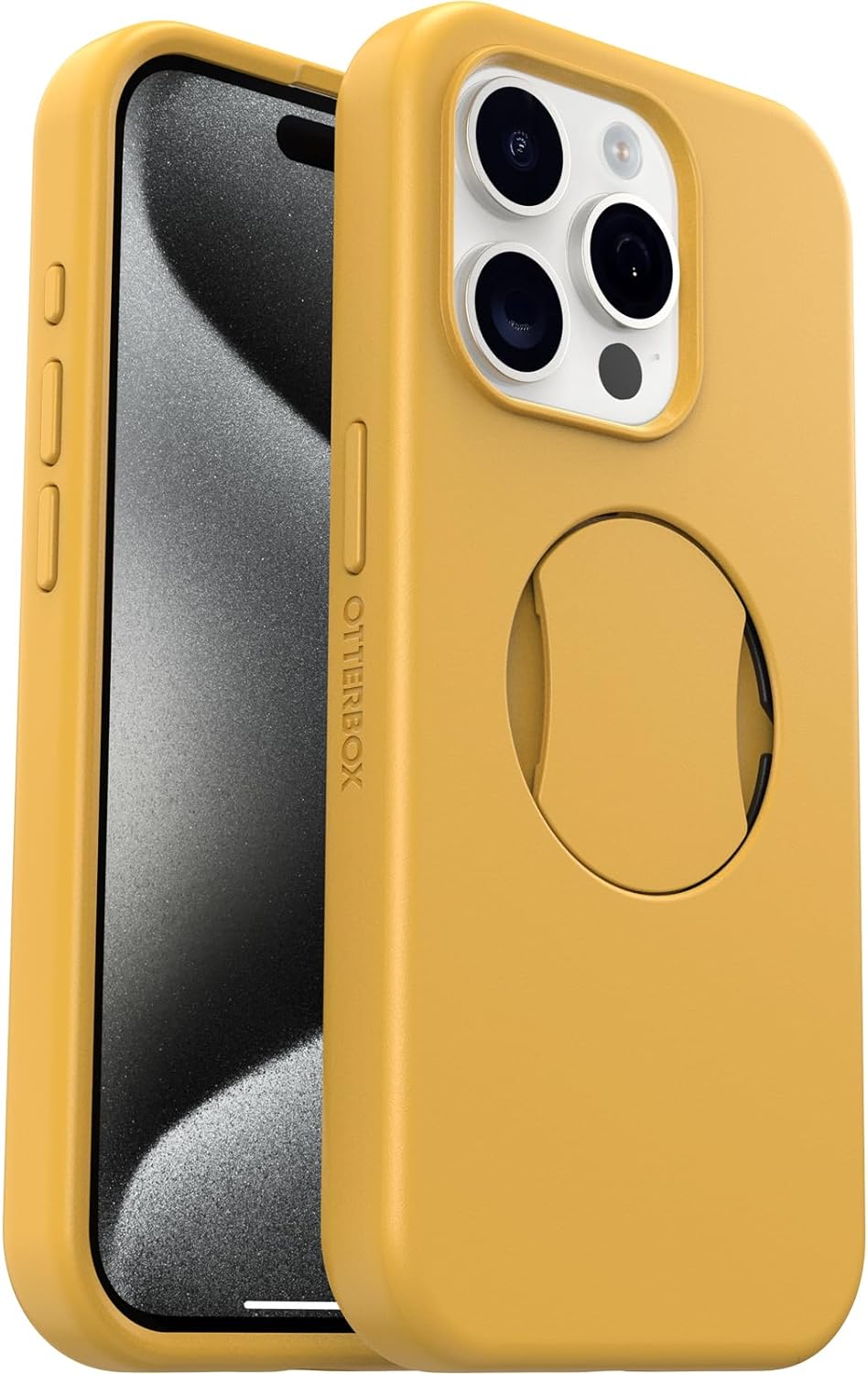 OtterBox OtterGrip SYMMETRY SERIES Case for iPhone 15 Pro - Aspen Gleam 2.0 (Yellow) (Certified Refurbished)