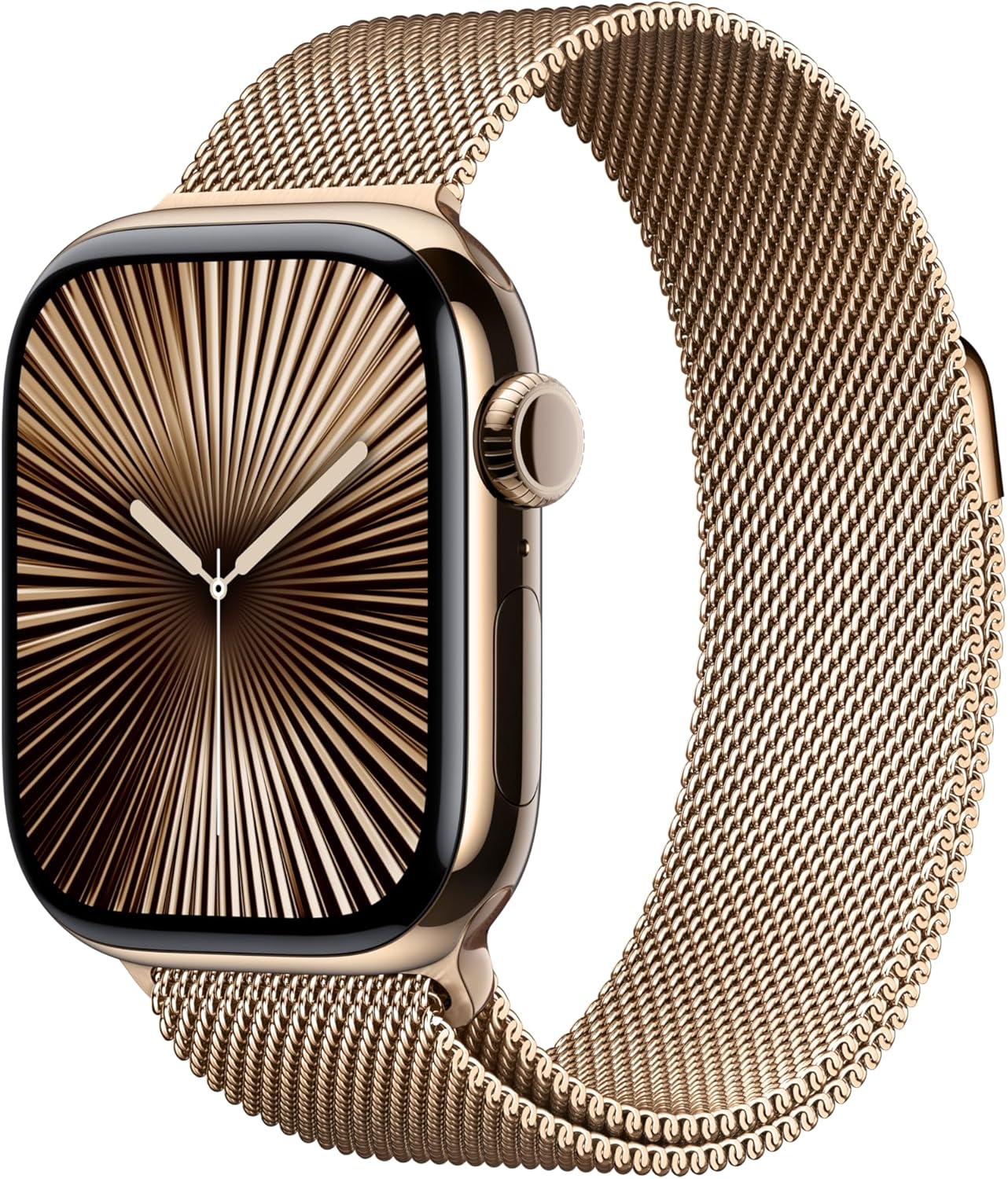 Apple Watch Series 10 (GPS+LTE) 46MM Gold Titanium Case Gold Milanese Loop (Refurbished)