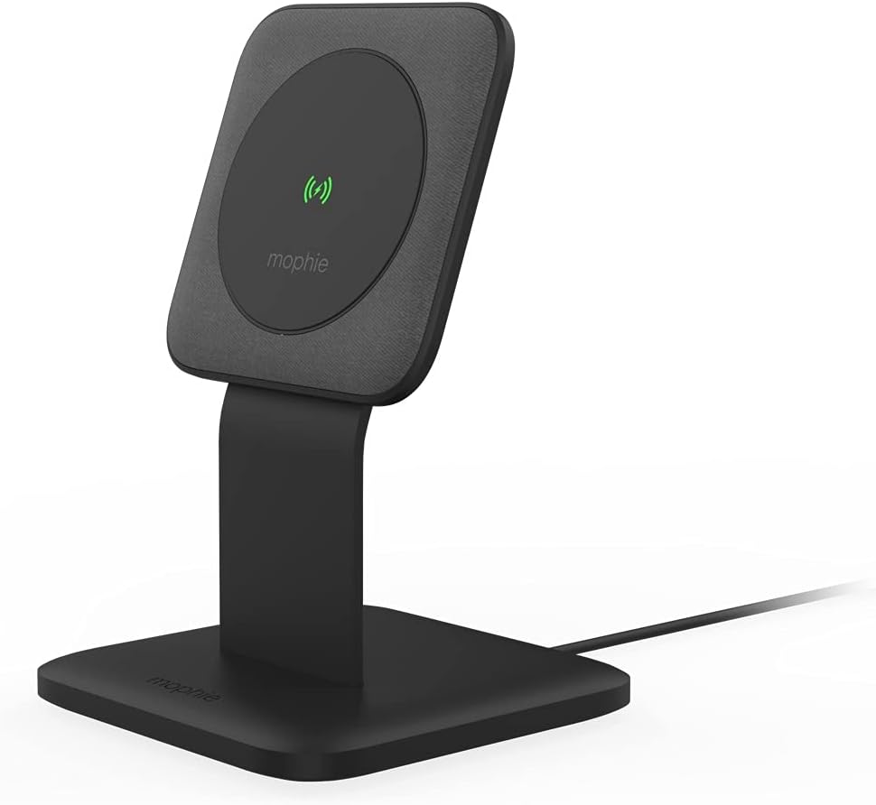 Mophie Snap+ 15W Fast Charge Wireless Charging Stand with MagSafe - Black (Renewed)