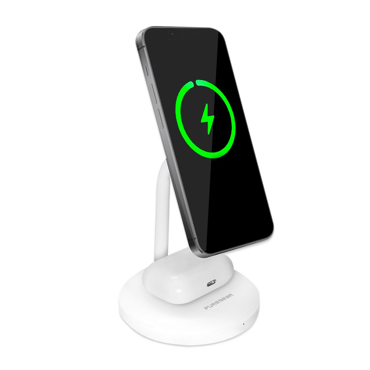Puregear Duo Magnetic Wireless Charger - White (Renewed)