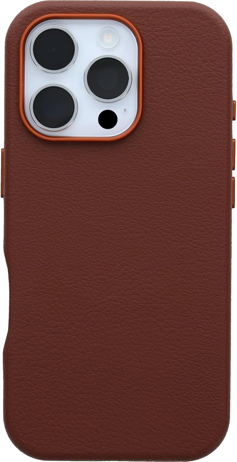 OtterBox SYMMETRY SERIES Cactus Leather Case for iPhone 16 Pro - Rich Adobe (Brown) (Certified Refurbished)