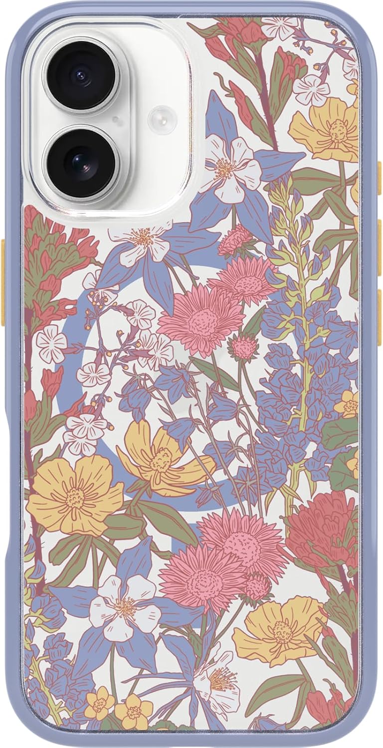 OtterBox SYMMETRY SERIES Case for iPhone 16 Plus - Floral Purple (Clear) (Certified Refurbished)
