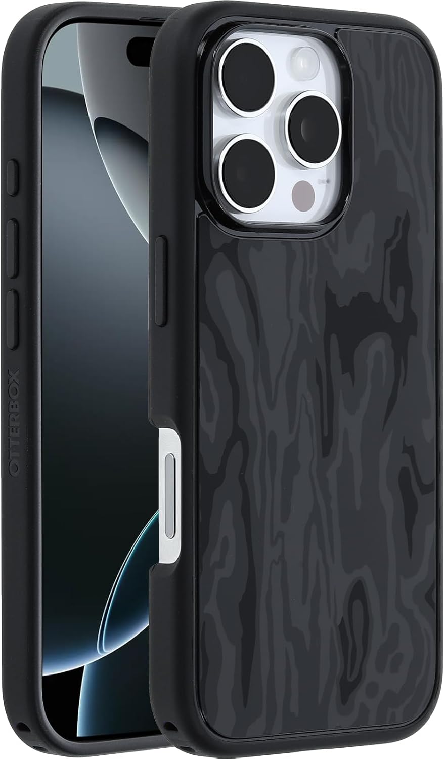 OtterBox SYMMETRY SERIES Case for iPhone 16 Pro - Spruce Bark (Black) (Certified Refurbished)