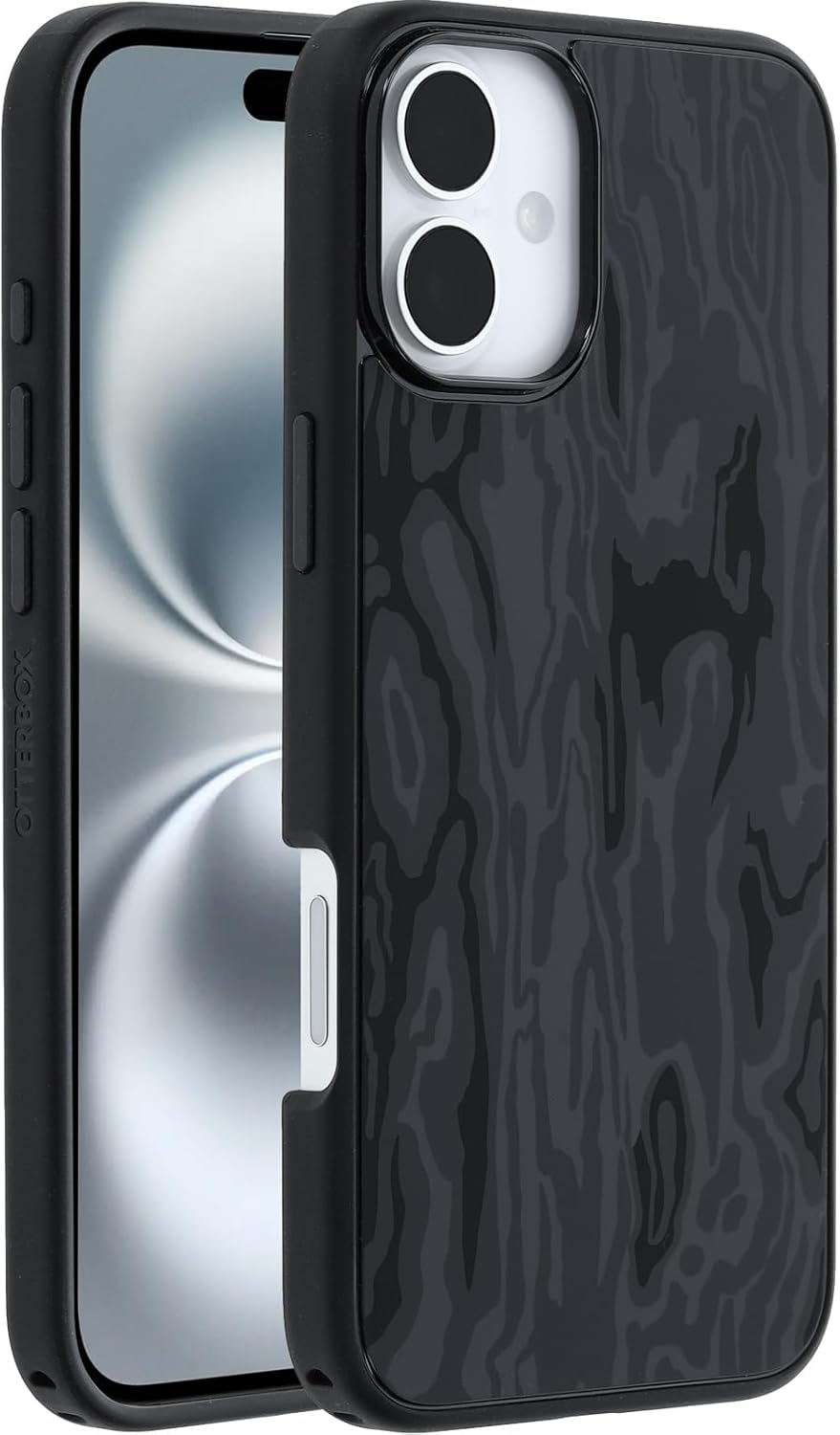 OtterBox SYMMETRY SERIES Case for iPhone 16 Plus - Spruce Bark (Black) (Certified Refurbished)