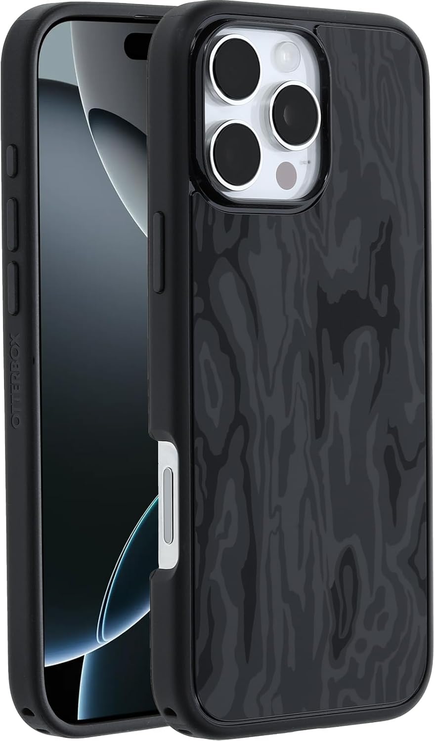 OtterBox SYMMETRY SERIES Case for iPhone 16 Pro Max - Spruce Bark (Black) (Certified Refurbished)