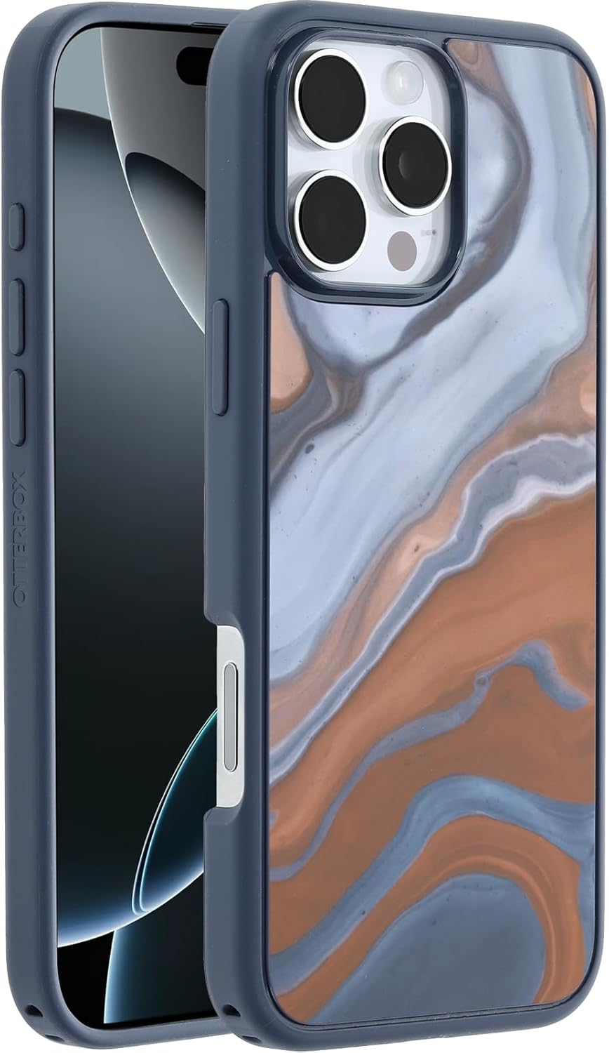 OtterBox SYMMETRY SERIES Case for iPhone 16 Pro Max - High Desert Marble (Blue) (Certified Refurbished)