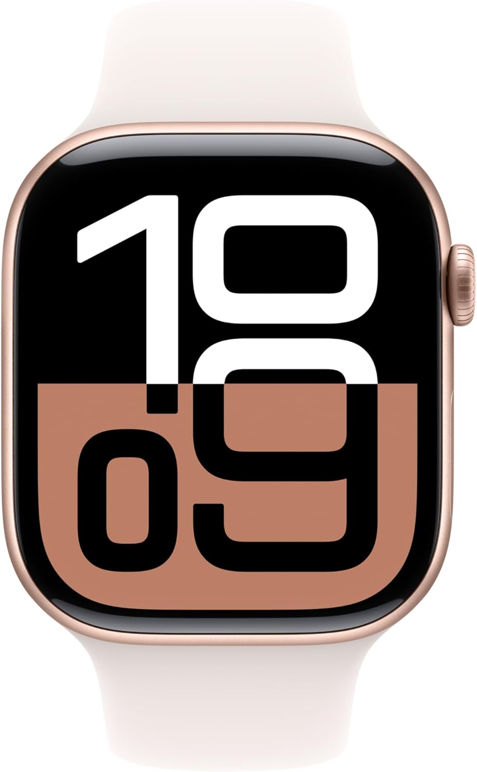 Apple Watch Series 10 (GPS) 46MM Rose Gold Aluminum Case Light Blush Sport Band (Renewed)