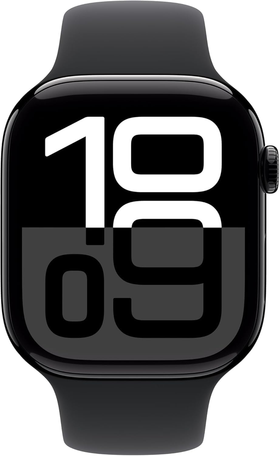 Apple Watch Series 10 (GPS) 46MM Jet Black Aluminum Case Black Sport Band (Renewed)