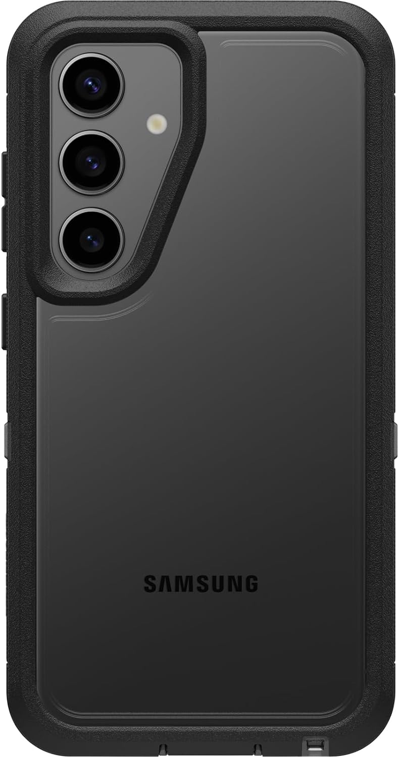 OtterBox DEFENDER SERIES XT Clear Case for Galaxy S24 - Dark Side (Clear / Black) (Certified Refurbished)