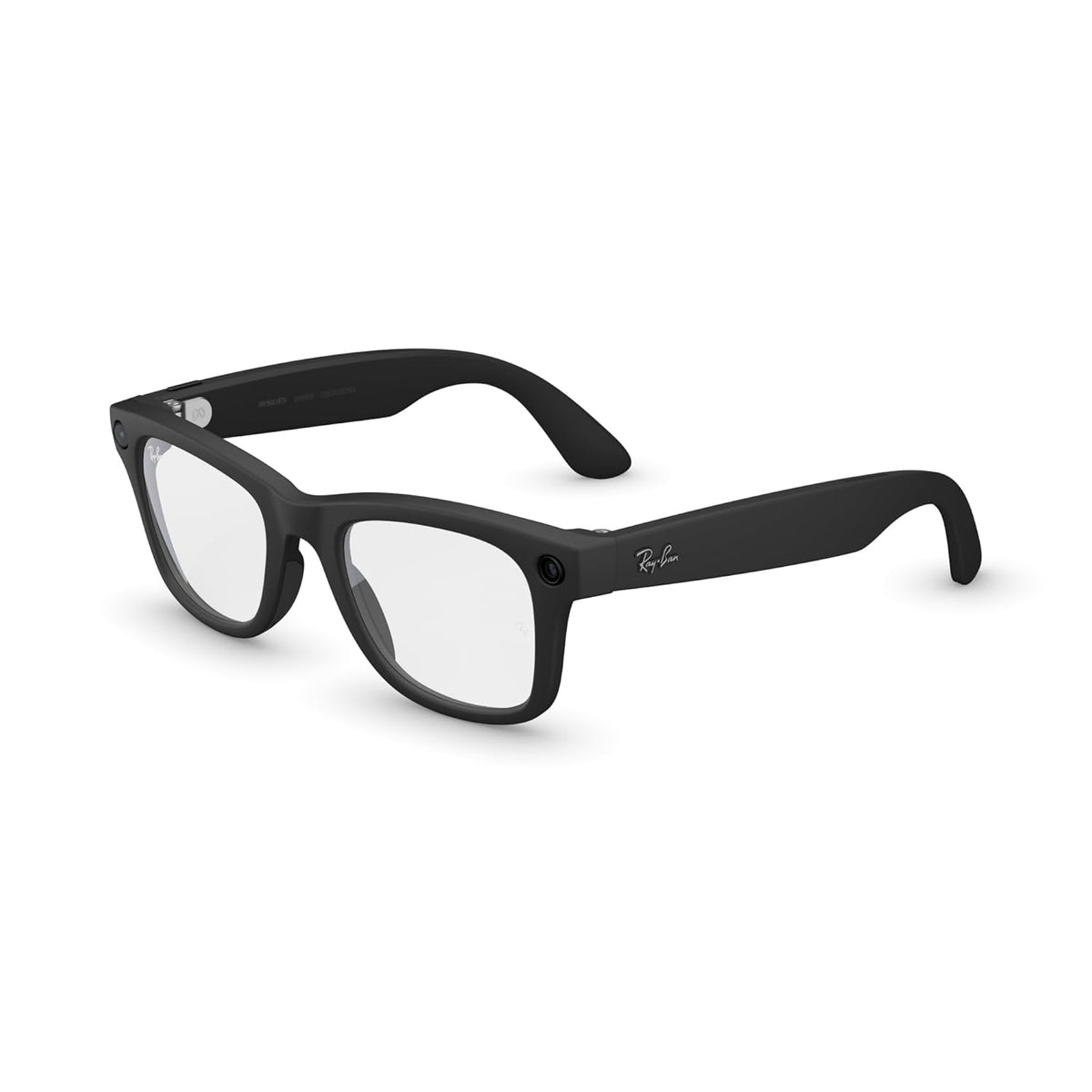 Ray-Ban Meta Wayfarer Gen 2 Smart Glasses, Matte Black, Clear Lenses, Regular (Refurbished)