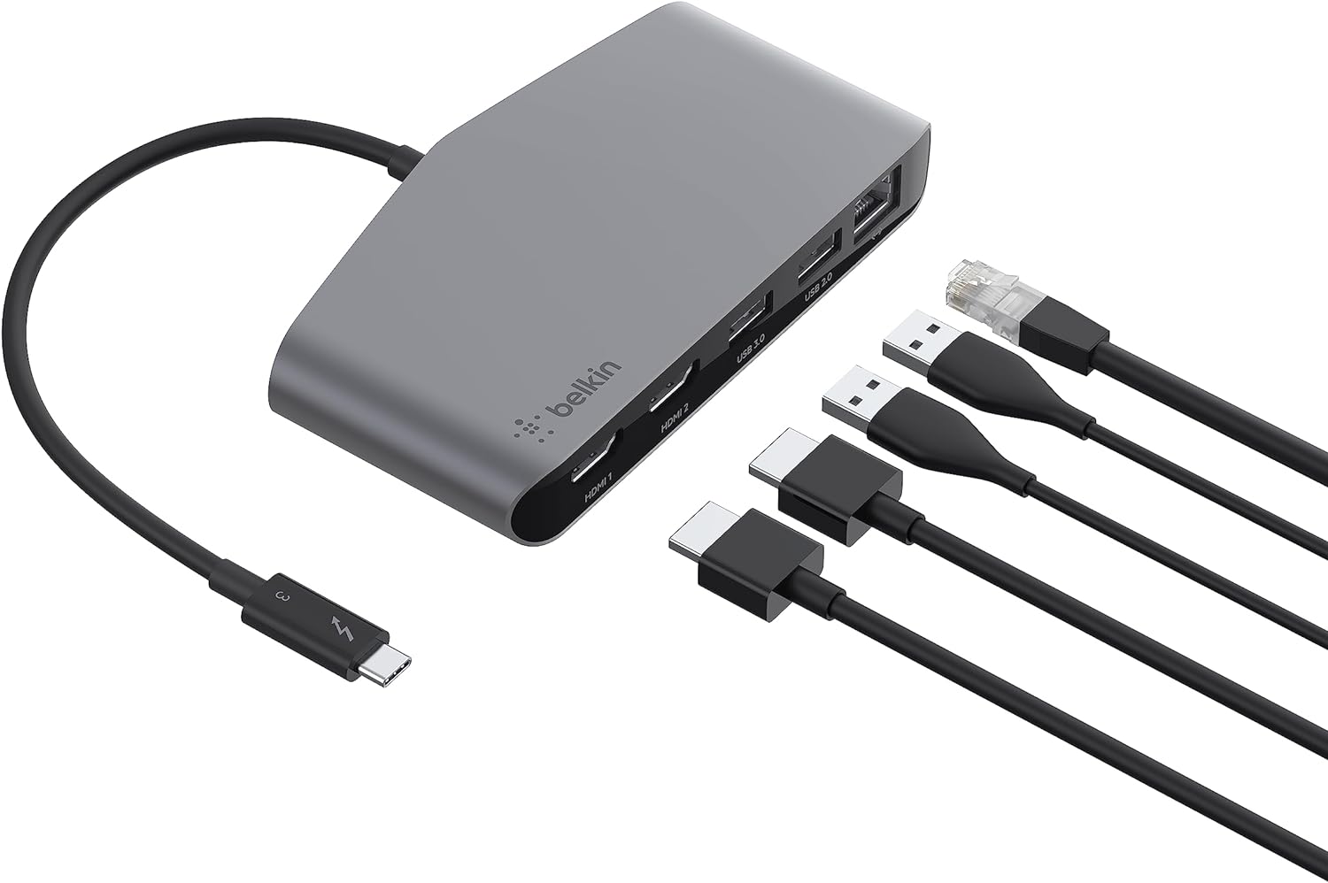 Belkin Thunderbolt 3 Dock Mini HD With Cable - USB-C Hub - Black (Renewed)