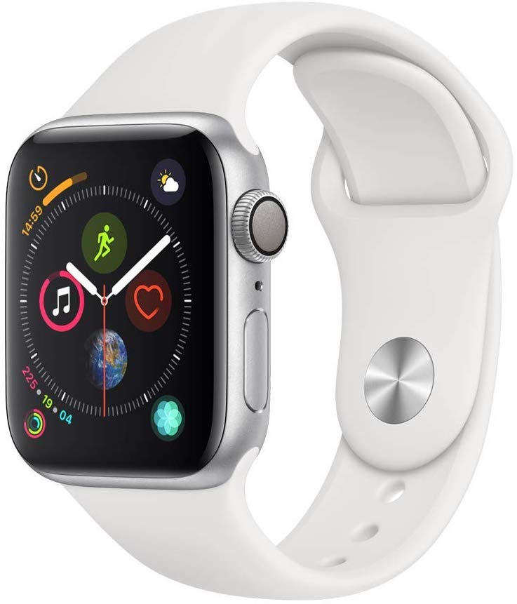 Apple Watch Series 4 GPS w/ 40MM Silver Aluminum Case &amp; White Sport Band (Certified Refurbished)