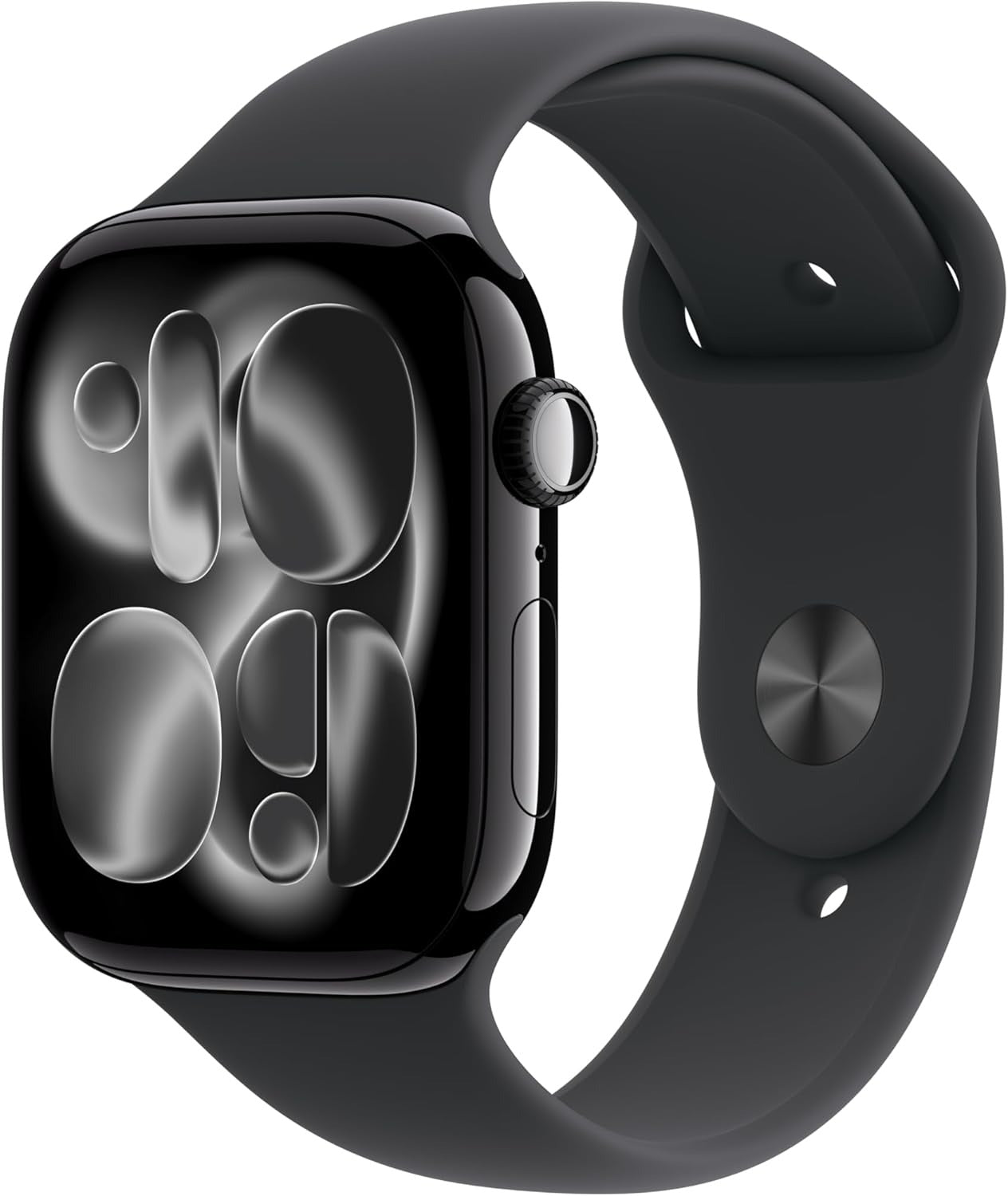 Apple Watch Series 11 (GPS + LTE) 46MM Jet Black Aluminum Case Black Sport Band (Renewed)
