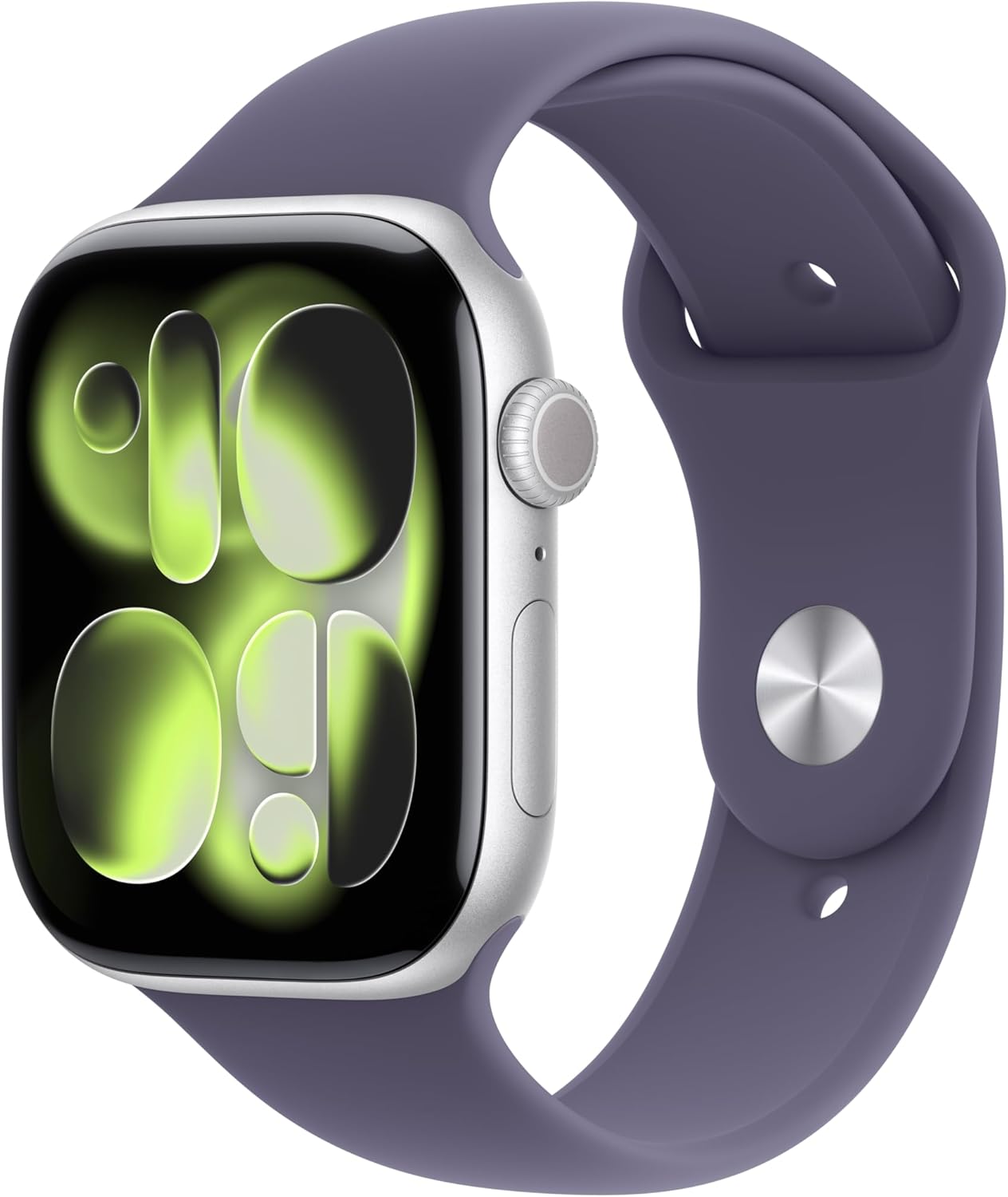 Apple Watch Series 11 (GPS + LTE) 46MM Silver Aluminum Case Purple Fog Sport Band (Used)