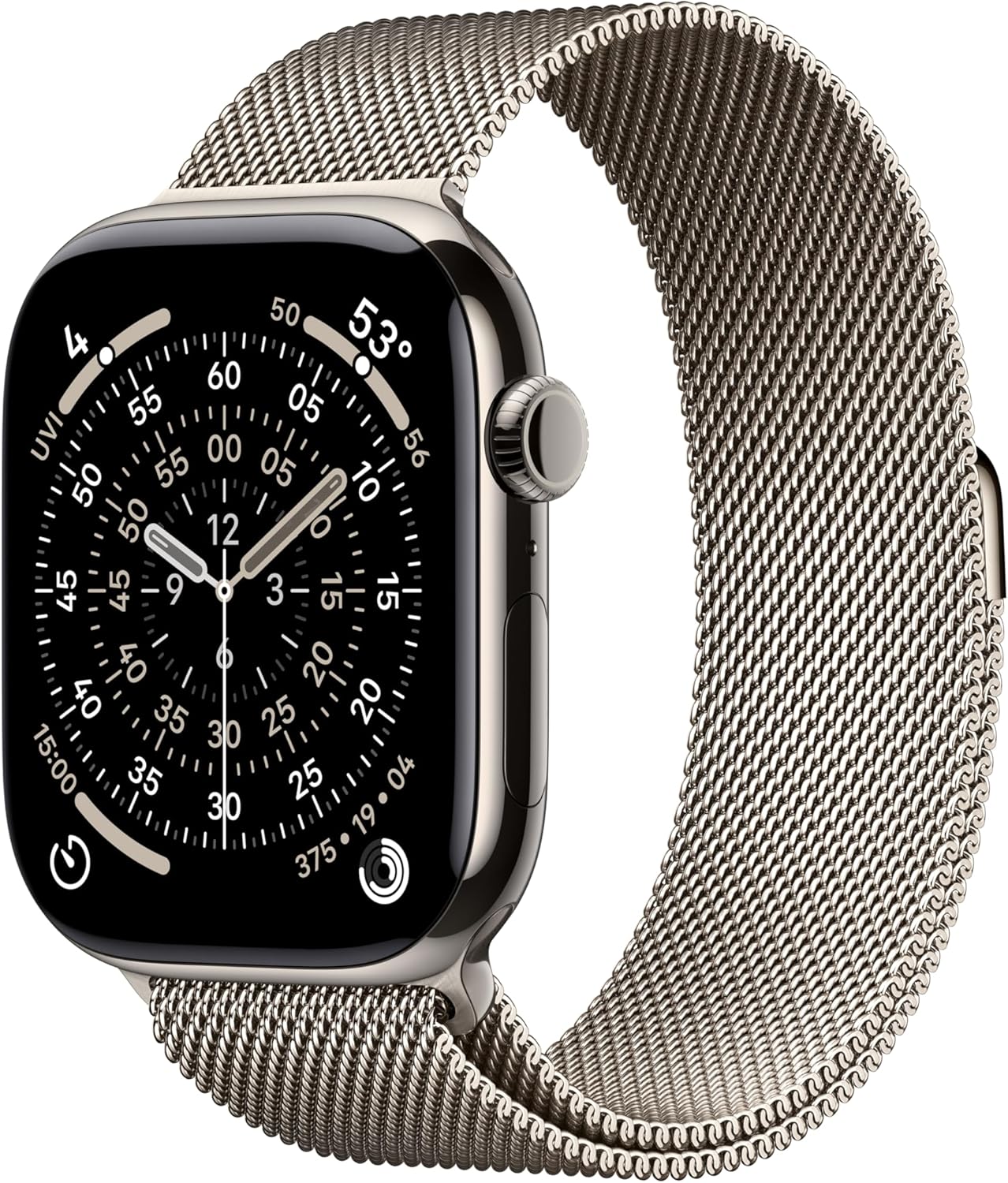 Apple Watch Series 11 (GPS + LTE) 46MM Natural Titanium Case with Titanium Milanese Loop (Renewed)