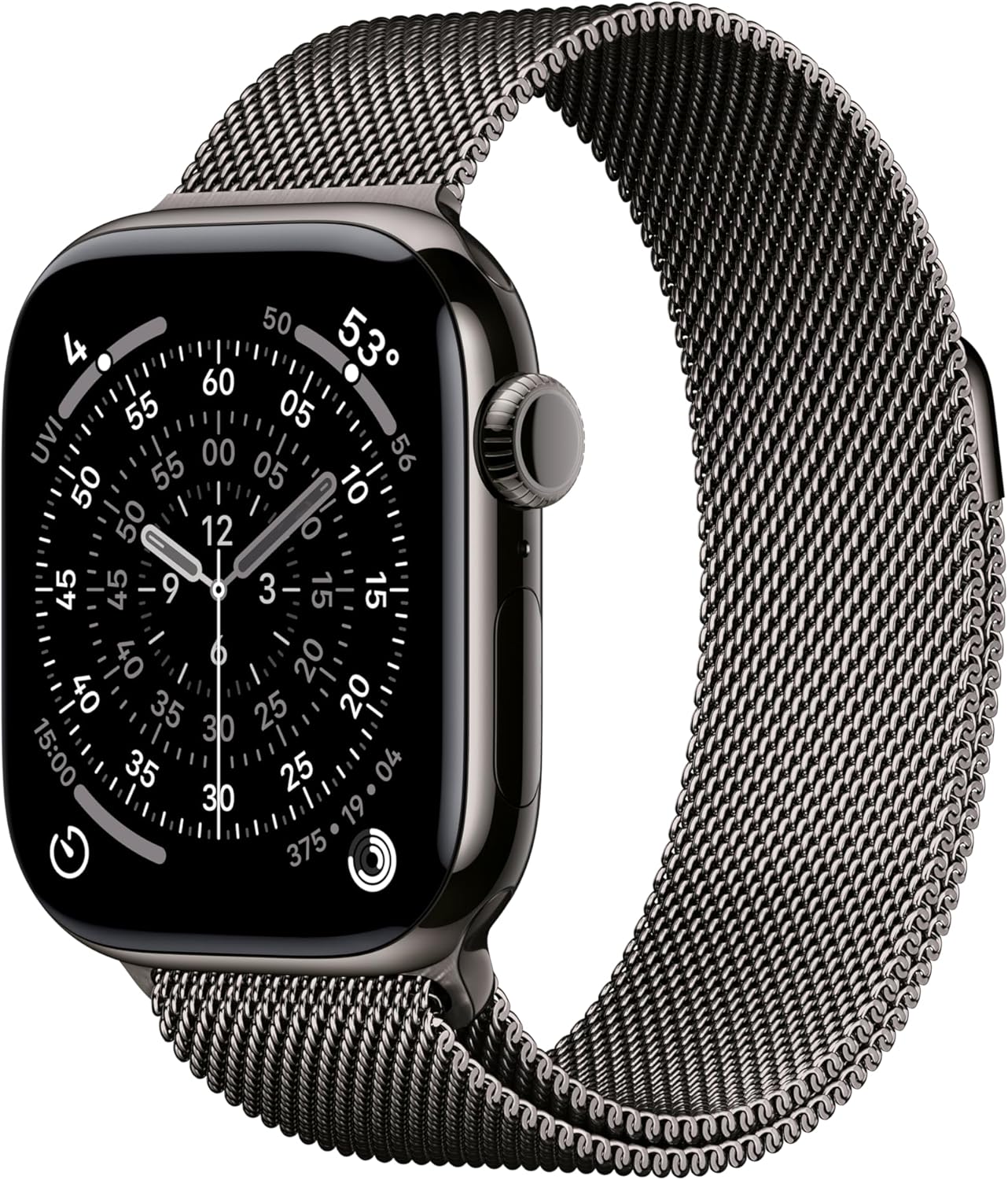 Apple Watch S11 (GPS + LTE) 42MM Slate Titanium Case Slate Milanese Loop (Renewed)