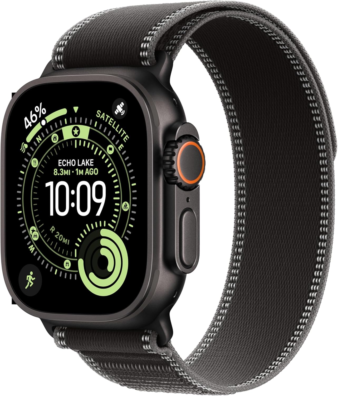 Apple Watch Ultra 3 (GPS + LTE) 49MM Black Titanium Case Black/Charcoal Trail Loop (Refurbished)