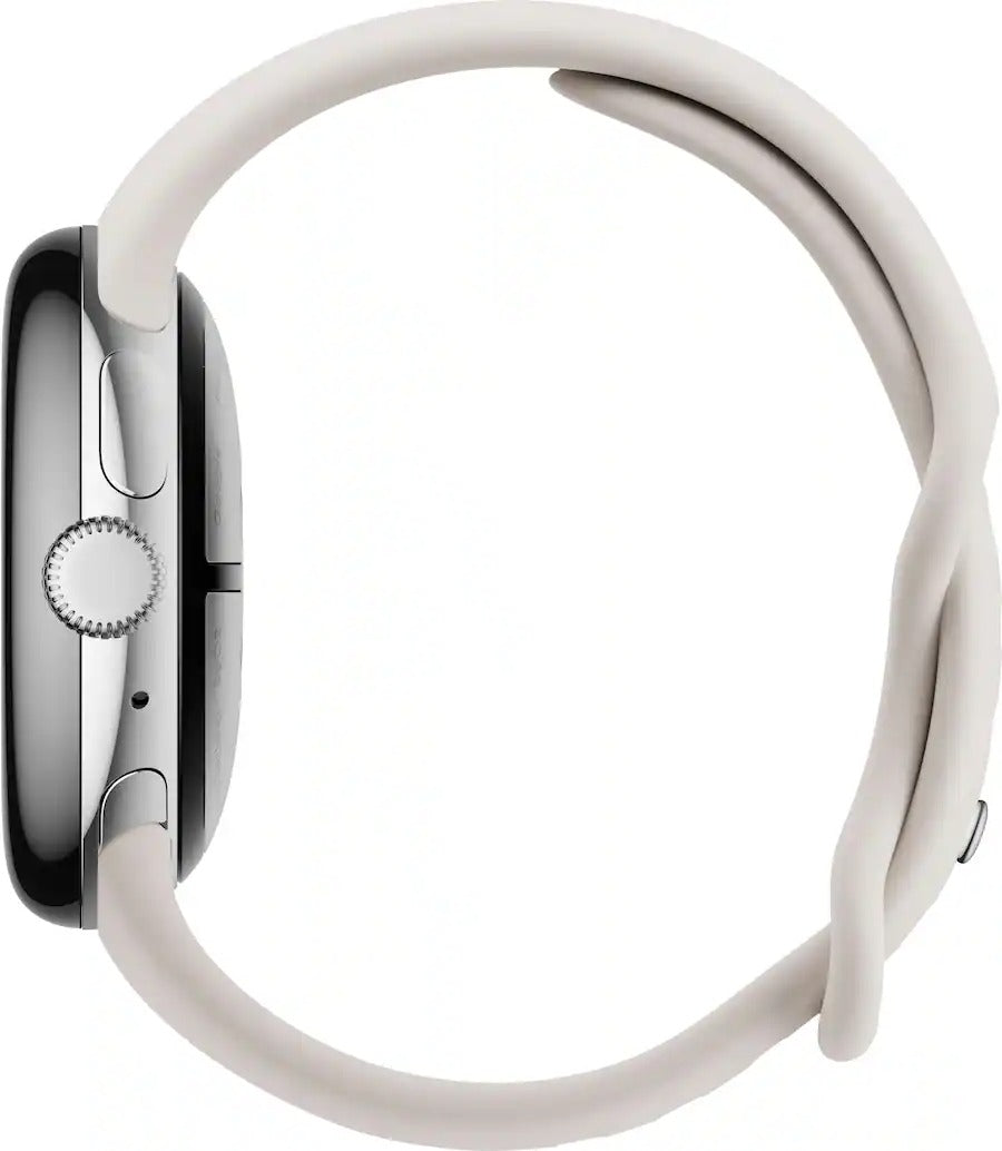 Google Pixel Watch 3 (GPS+LTE) 41MM Polished Silver Aluminum Porcelain Active Band (Renewed)