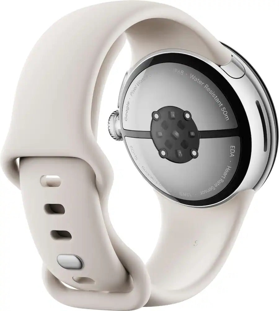 Google Pixel Watch 3 (GPS+LTE) 41MM Polished Silver Aluminum Porcelain Active Band (Renewed)